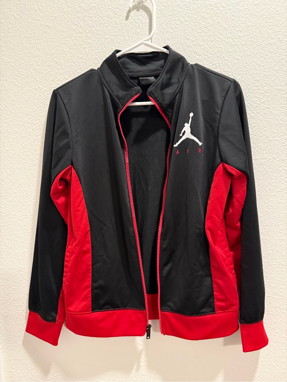 Jordan Black Track Jacket with Red Jumpman Logo